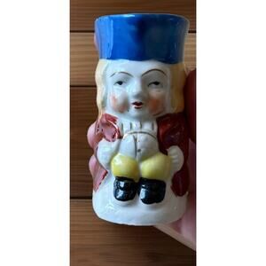VTG Occupied Japan Porcelain Small 3.25" Hand Painted Toby Mug Pitcher 1940s